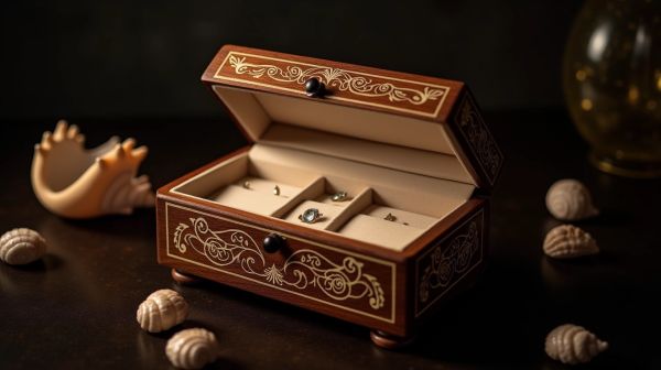 Elegant shell jewelry box for unique decorative storage